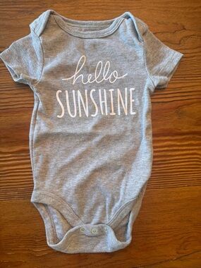 Hello Sunshine Gray Kids One-Piece Bodysuit